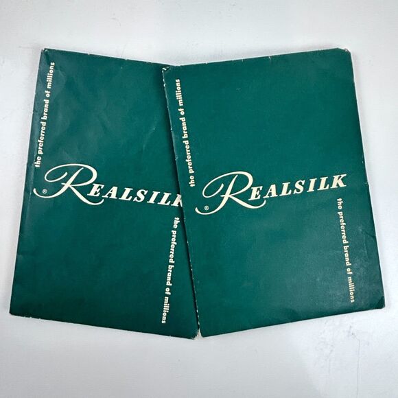 2 pair REALSILK Vintage Nylons Seamless Stockings size 9.5 - Picture 5 of 8